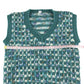 Handknitted tank top 5-6 years turquoise knit pattern