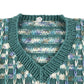 Handknitted tank top 5-6 years turquoise knit pattern