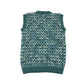 Handknitted tank top 5-6 years turquoise knit pattern