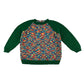 Handknitted jumper 6-7 years multicolour long sleeve crew neck
