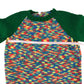 Handknitted jumper 6-7 years multicolour long sleeve crew neck