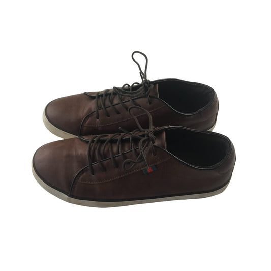 Next Trainer Shoe Size 5 Brown With White Outsole