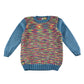 Handknitted jumper 6-7 years multicolour long sleeve crew neck