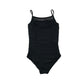 Black Leotard 6-8 years plain sleeveless with mesh detail on chest