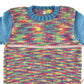 Handknitted jumper 6-7 years multicolour long sleeve crew neck