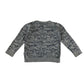 M&S sweater 5-6 years grey dinosaur print design jersey material cotton