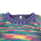 Handknitted jumper 5-6 years lilac and multicolour pattern