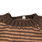 Handknitted jumper 5-6 years Brown stripy panelled