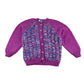 Handknitted cardigan 5-6 years pink and purple