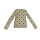 F&F t-shirt 5-6 years beige with black floral print