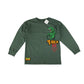 Next t-shirt 7-8 years khaki dinosaur t-rex print cotton