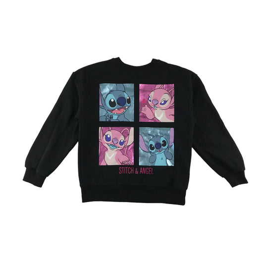 George Sweatshirt 7-8 years Black Stitch and Angel Graphic Print Design