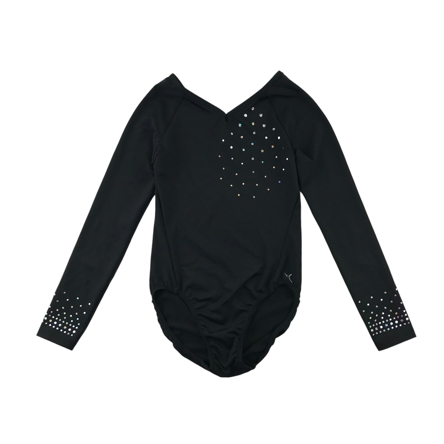 Leotard 10-12 years black long sleeve with sequin detailing