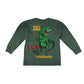 Next t-shirt 7-8 years khaki dinosaur t-rex print cotton