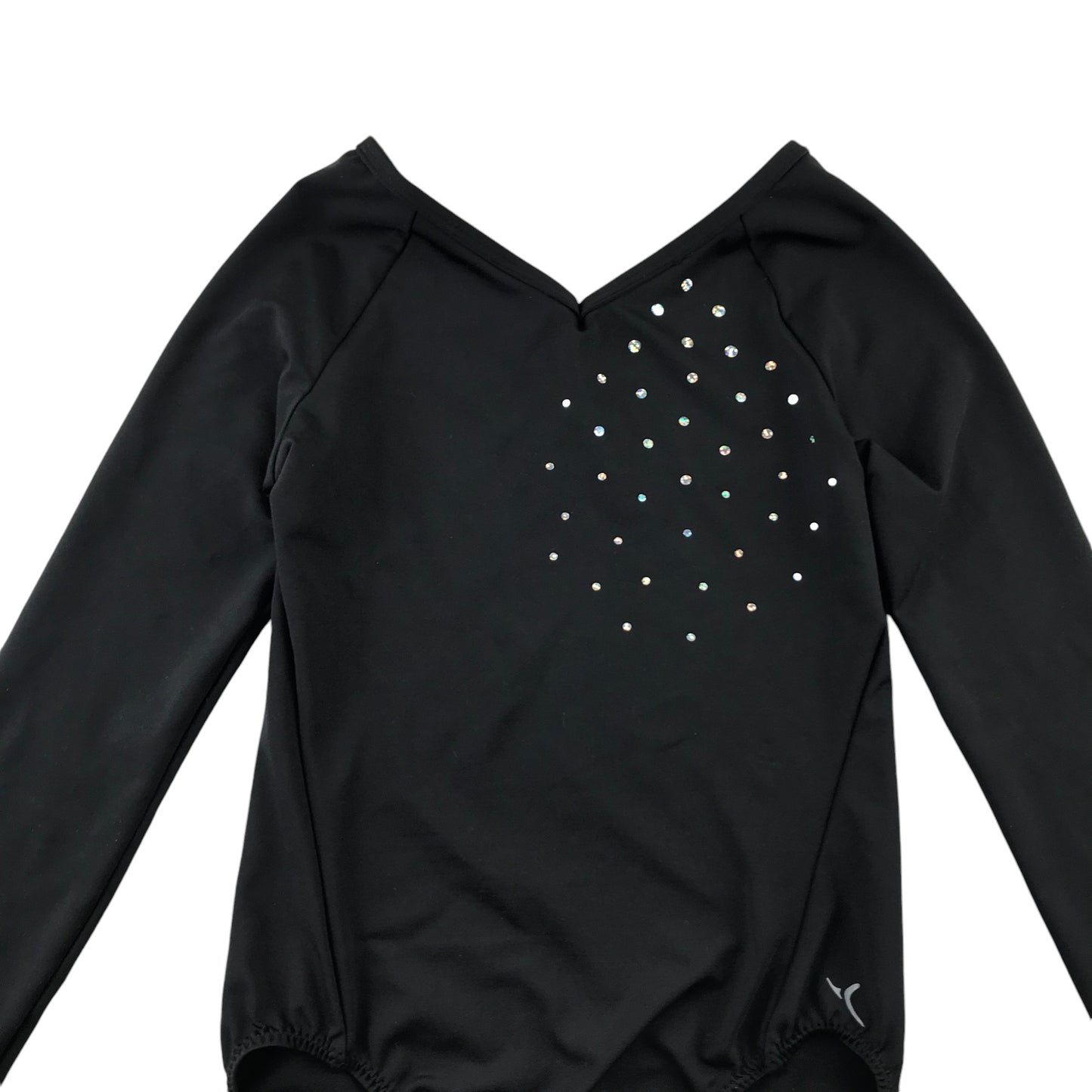 Leotard 10-12 years black long sleeve with sequin detailing