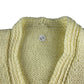 Handknitted cardigan 5-6 years white with wooden buttons
