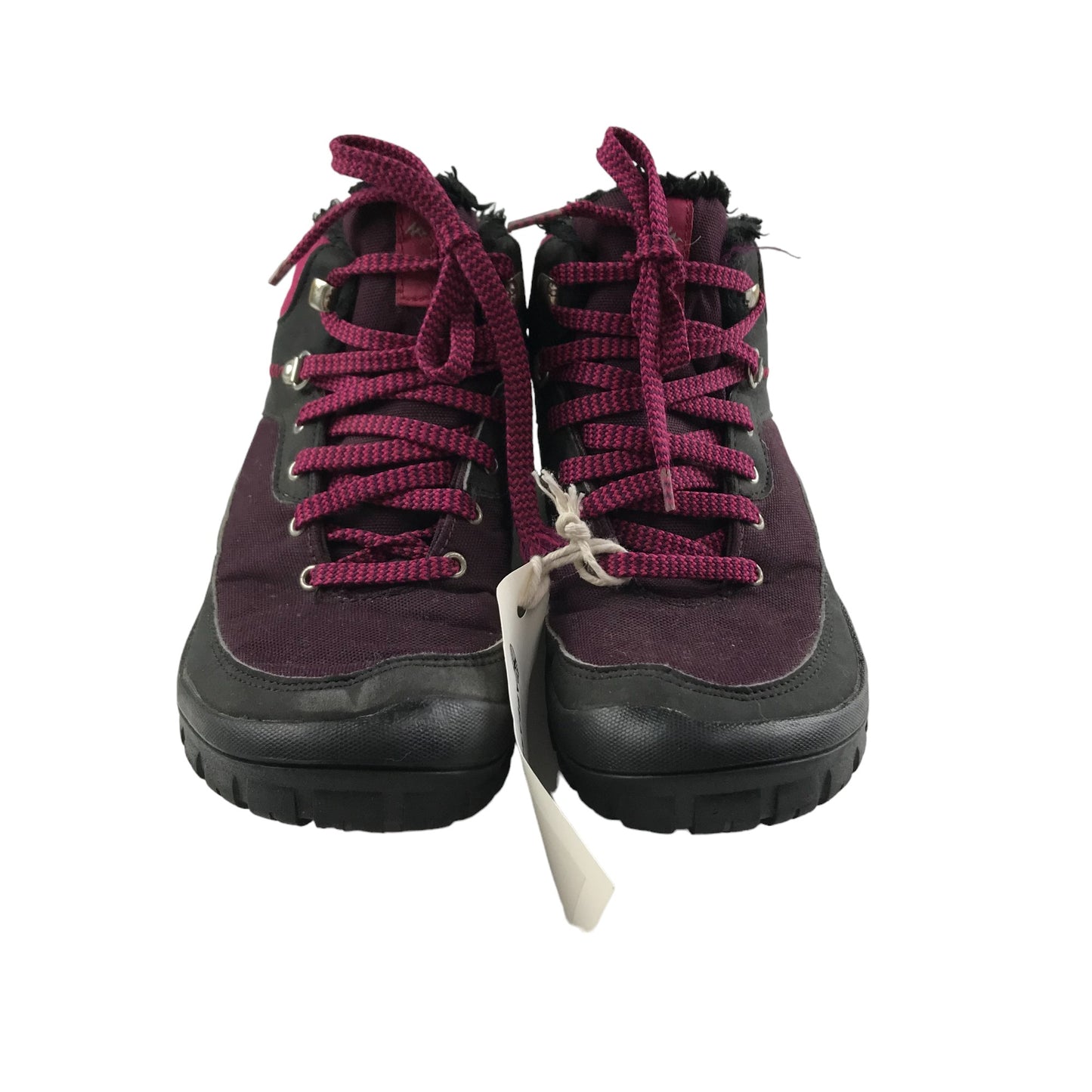 Decathlon Walking Boots Shoe Size 3 Purple Waterproof with Laces