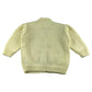Handknitted cardigan 5-6 years white with wooden buttons