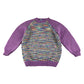 Handknitted jumper 4-5 years lilac and multicolour