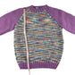 Handknitted jumper 4-5 years lilac and multicolour