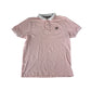 Fila polo shirt men's M pink with logo and white collar