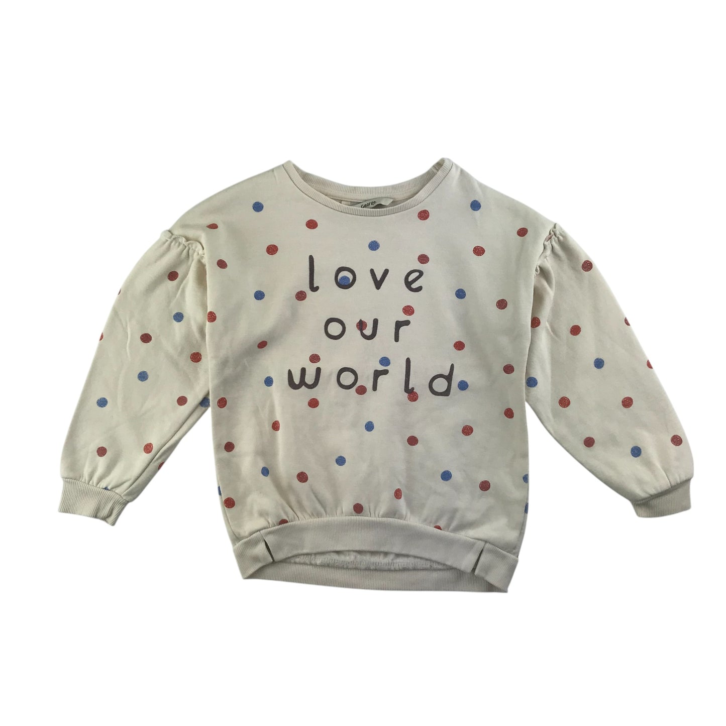 George sweater 5-6 years white polka dot Love Our World