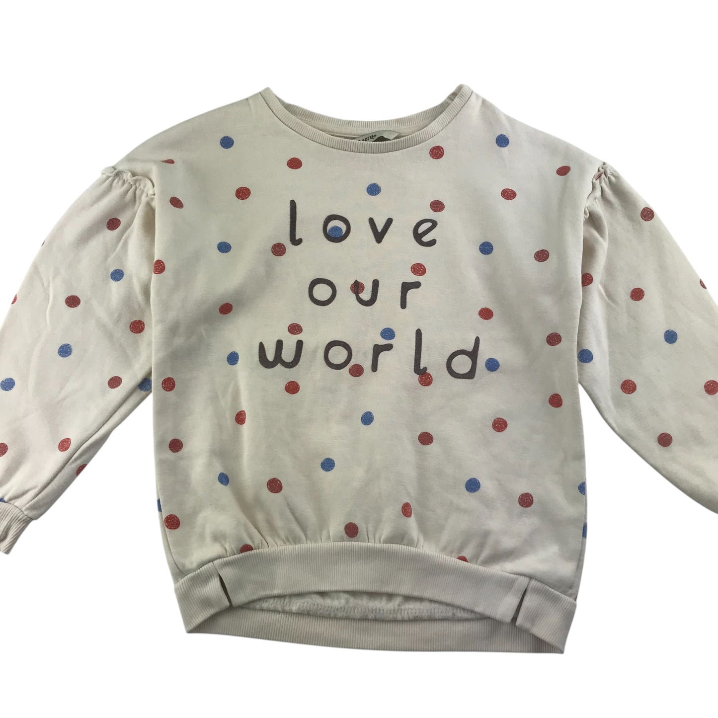 George sweater 5-6 years white polka dot Love Our World