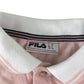 Fila polo shirt men's M pink with logo and white collar