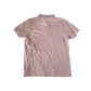 Fila polo shirt men's M pink with logo and white collar