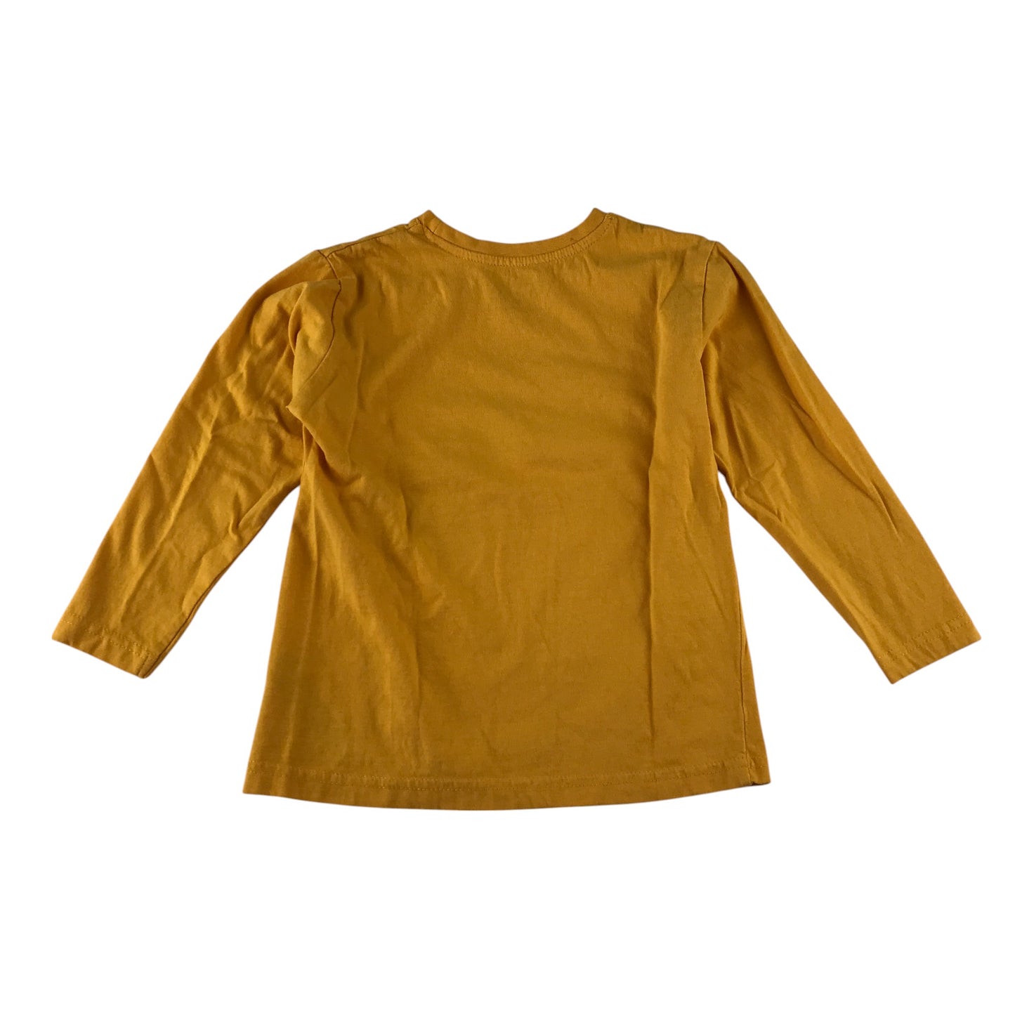Primark t-shirt 5-6 years yellow graphic print design cotton