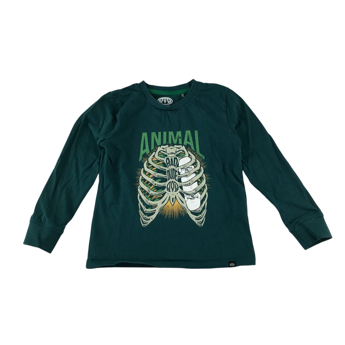 Animal t-shirt 5-6 years green graphic print cotton