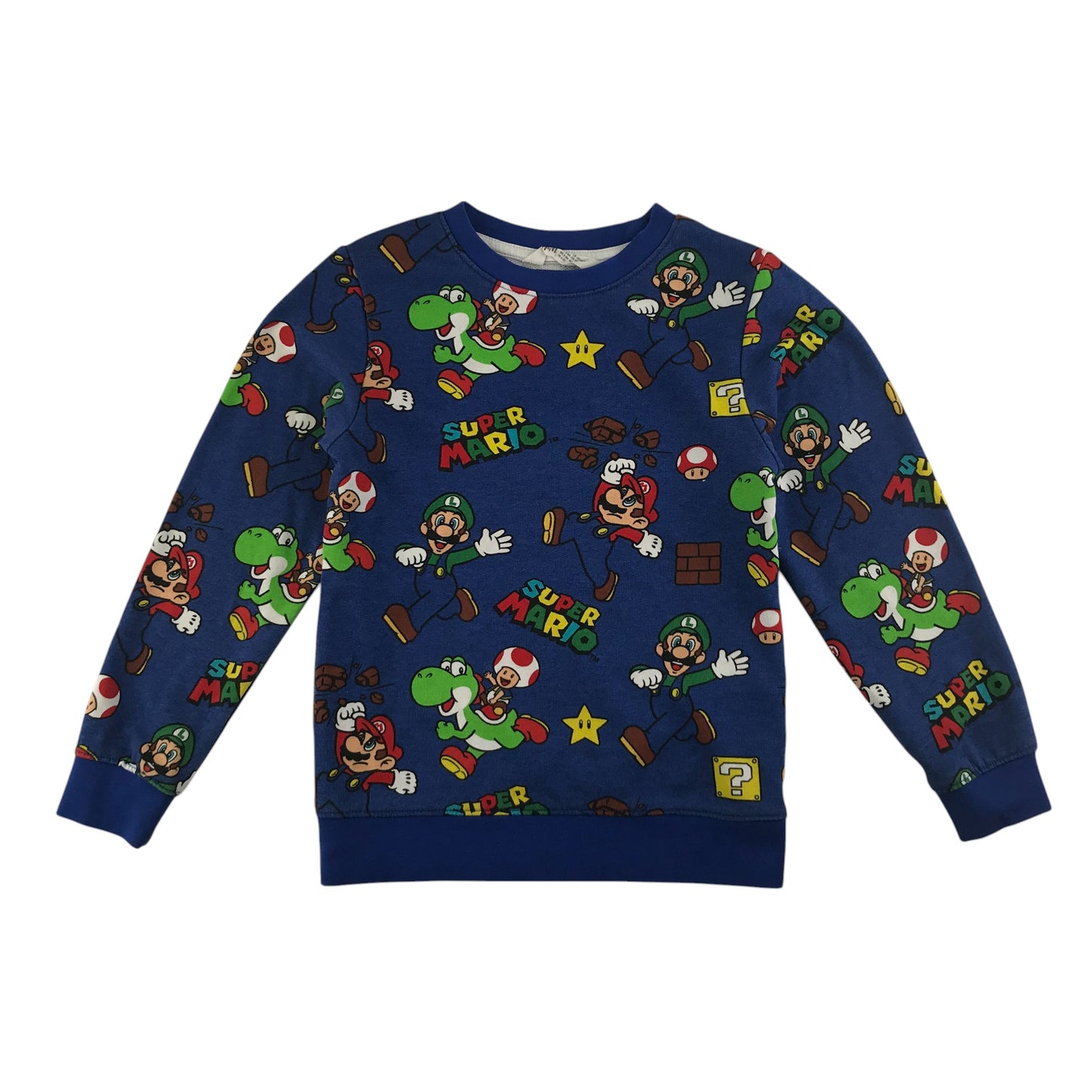 H&M sweater 6-8 years blue Super Mario Bros jersey