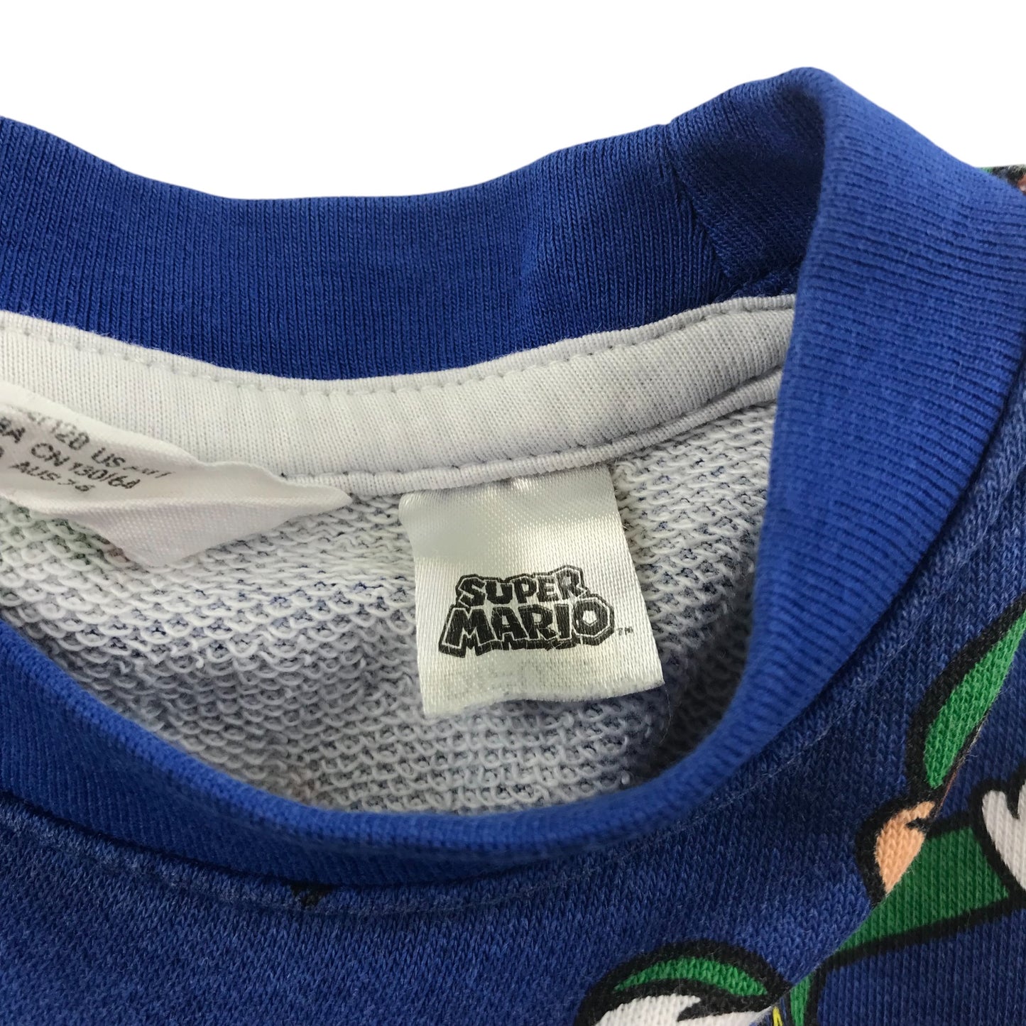 H&M sweater 6-8 years blue Super Mario Bros jersey