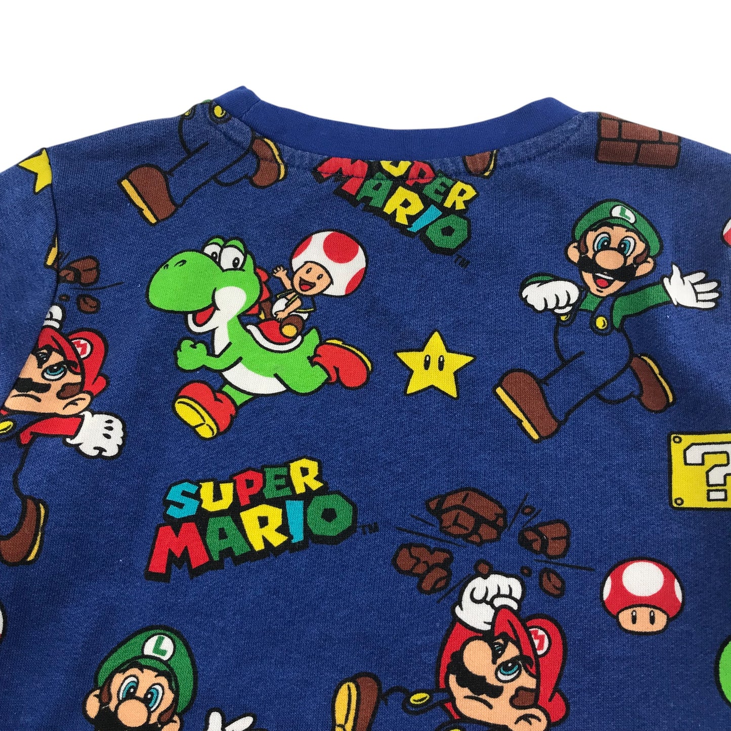 H&M sweater 6-8 years blue Super Mario Bros jersey