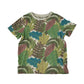 Tu t-shirt 5-6 years green floral leaf design cotton