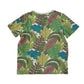 Tu t-shirt 5-6 years green floral leaf design cotton