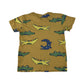 Next t-shirt 5-6 years mustard yellow crocodile graphic print cotton