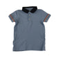 Mayoral polo shirt 5-6 years light blue stripy logo sleeve detail