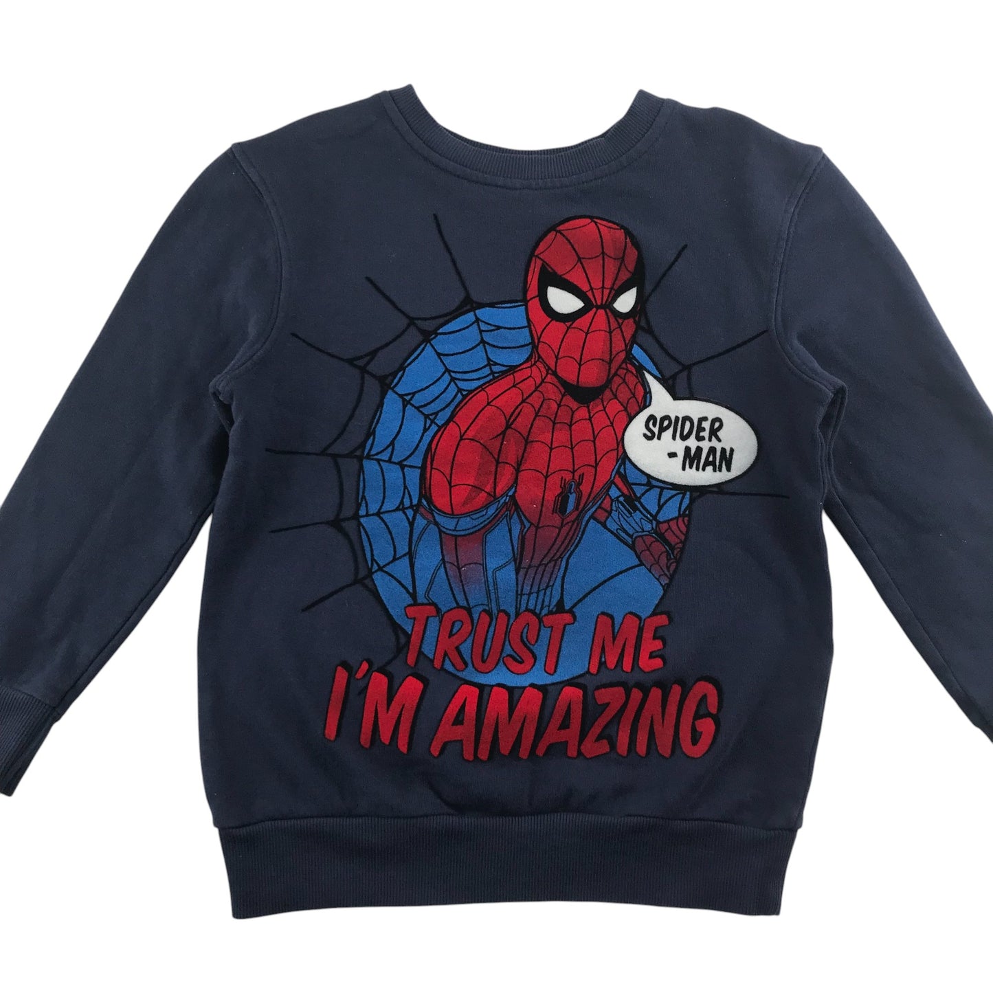 George sweater 5-6 years navy blue Spiderman jersey cotton