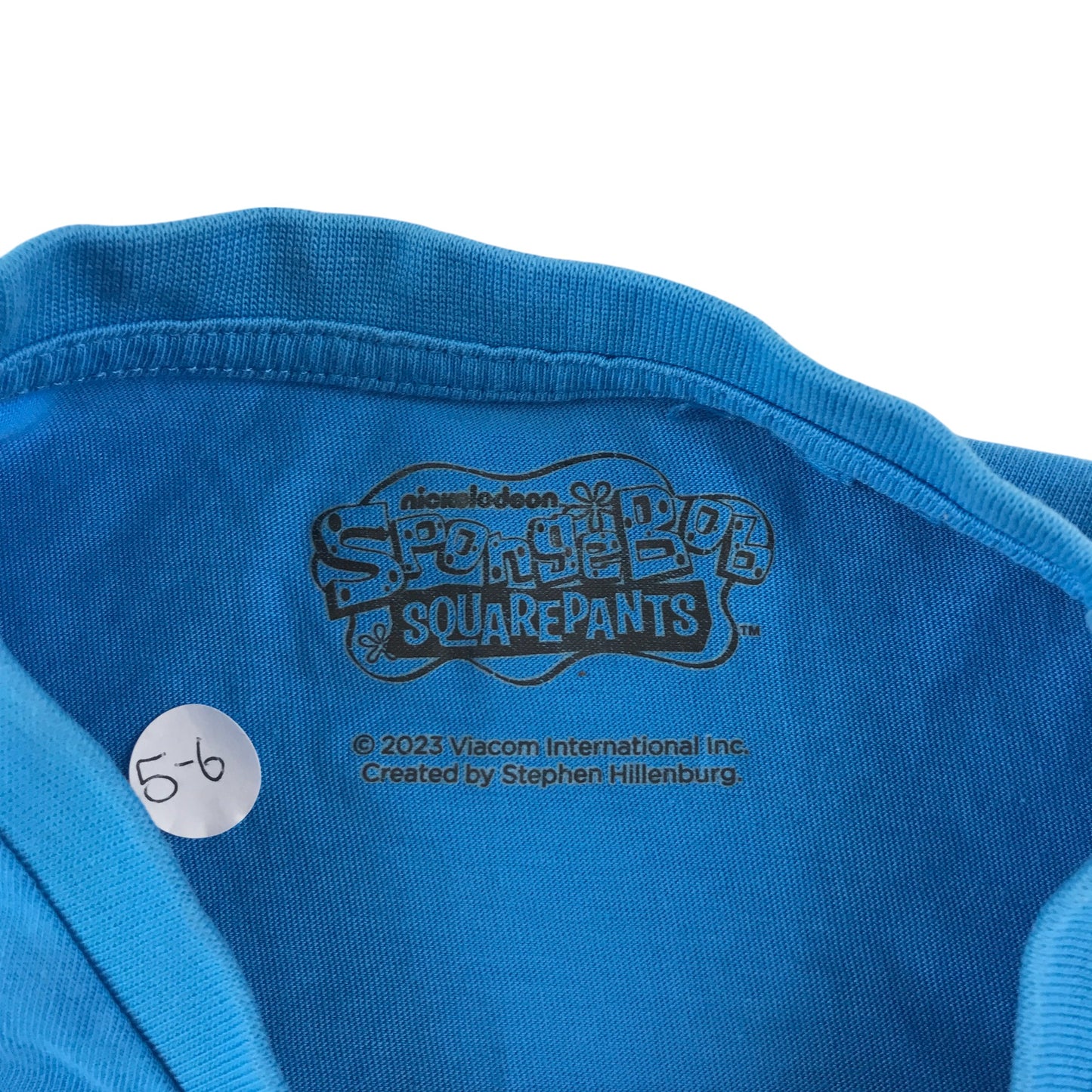 F&F t-shirt 5-6 years light blue SpongeBob SquarePants graphic design