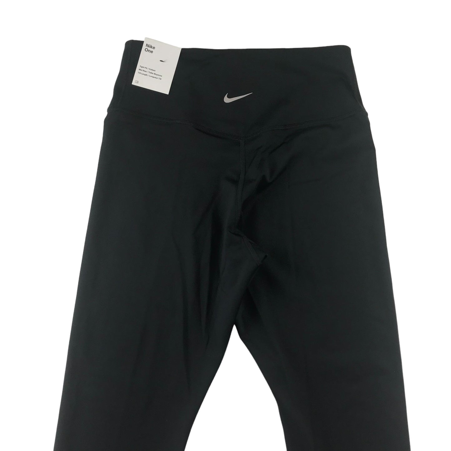 Nike One Sports Leggings Size Small Black with White Nike Logo