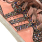 Adidas Trainers Shoe Size 4.5 Pink Glittery Sneakers with Laces