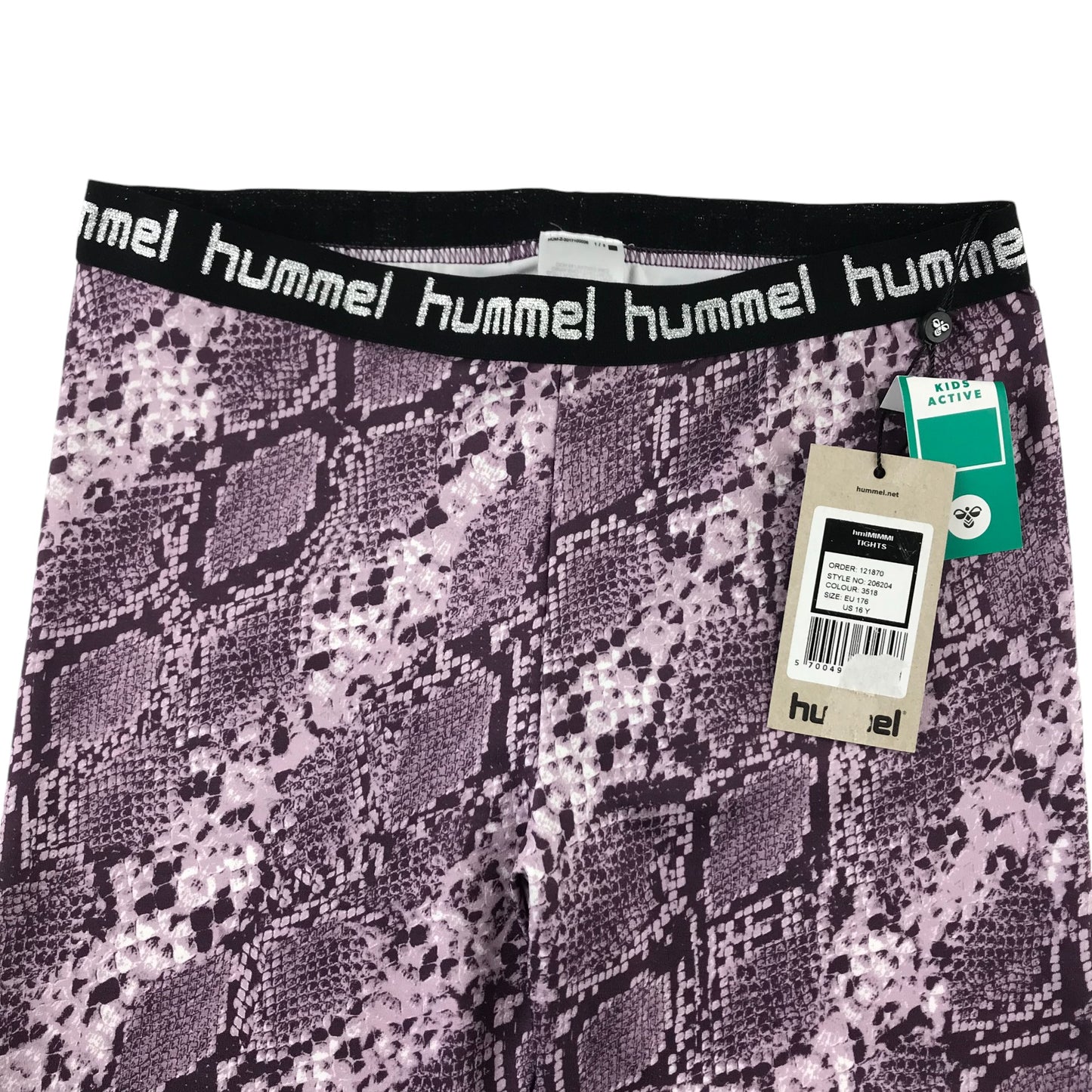 Hummel Sports leggings 15-17 Years Purple Snake Print