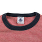 Petit Bateau t-shirt 5-6 years red and white stripy with graphic design cotton