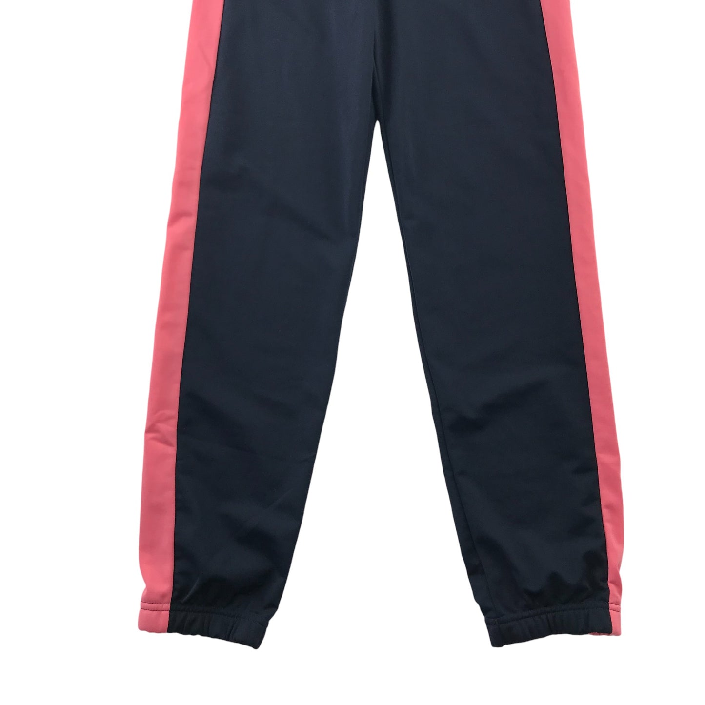 Adidas Sports Joggers 9-10 Years Navy with Pink Side Stripes