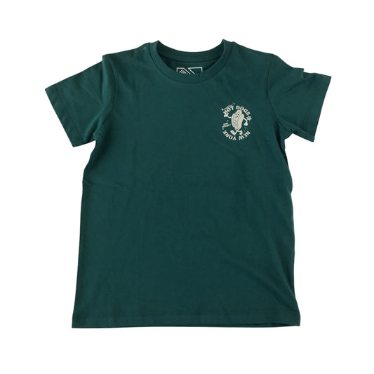 Matalan t-shirt 6-7 years dark green graphic design cotton