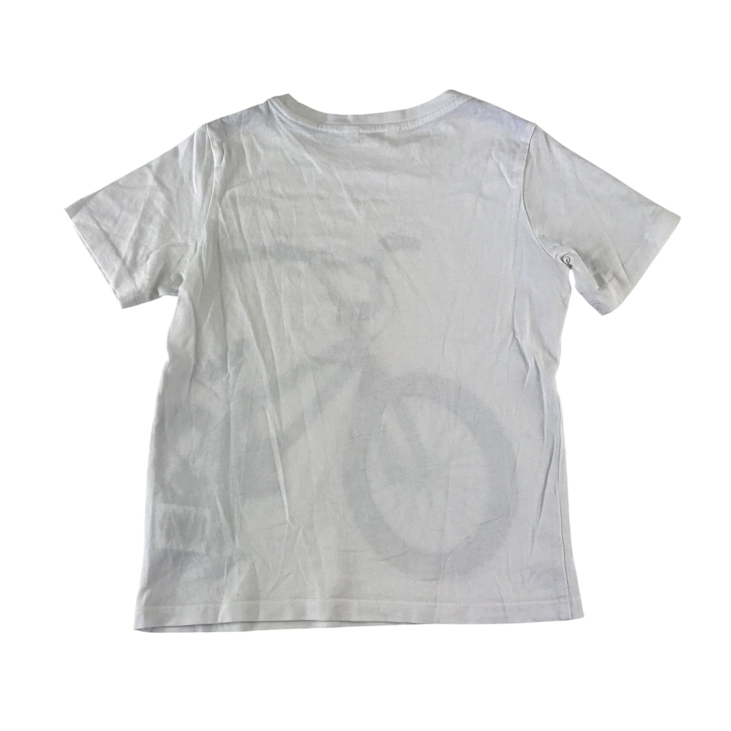 Milkshake t-shirt 6-7 years white bike graphic design