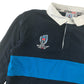 Rugby World Cup Japan 2019 Sports Top Age 11 Navy with White Collar and Blue Strip Across Chest Cotton