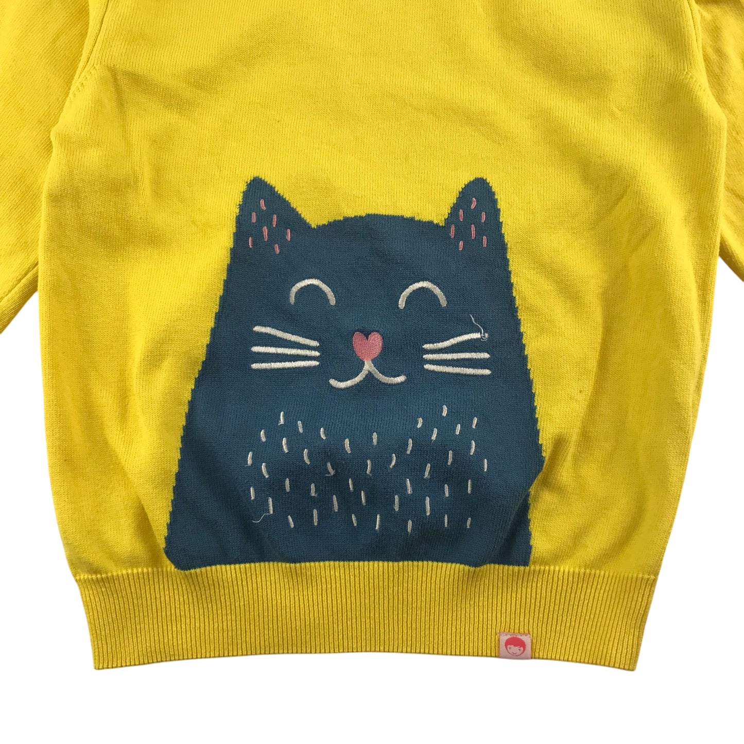 Tootsa Jumper 6-8 years yellow cat organic cotton