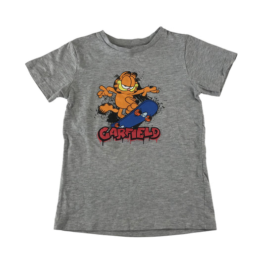 Character t-shirt 6-7 years grey Garfield graphic design